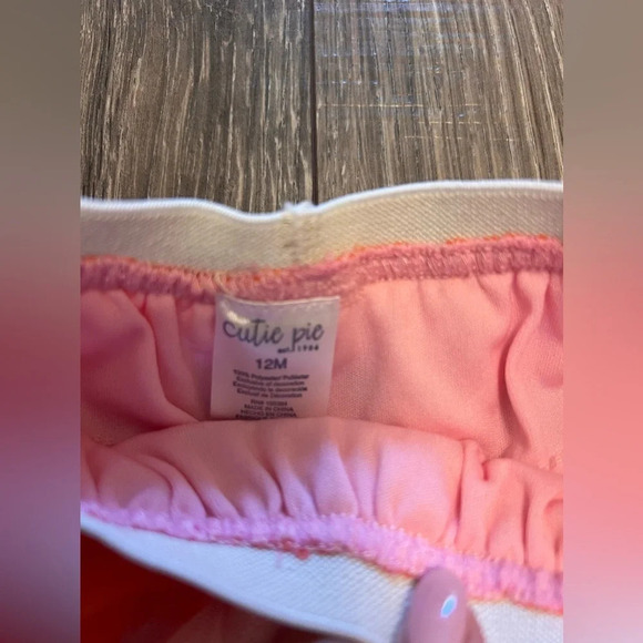 Cutie Pie Pink Flamingo Matching Set Tulle Skirt Size 12M - Picture 4 of 5